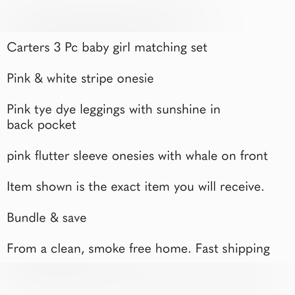 (18m)Carters 3 Pc.Set Baby Girls Onesie, Pants, Sleeveless Romper - Picture 9 of 9